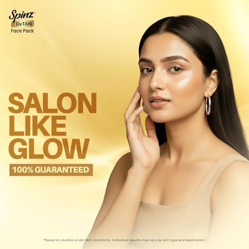 Spinz DeTan Face Pack with Besan, Honey & Kojic Acid | Tan Removal cream for Brightening & Glow | Salon-like Glow in 15 mins | 100gm - Image 2