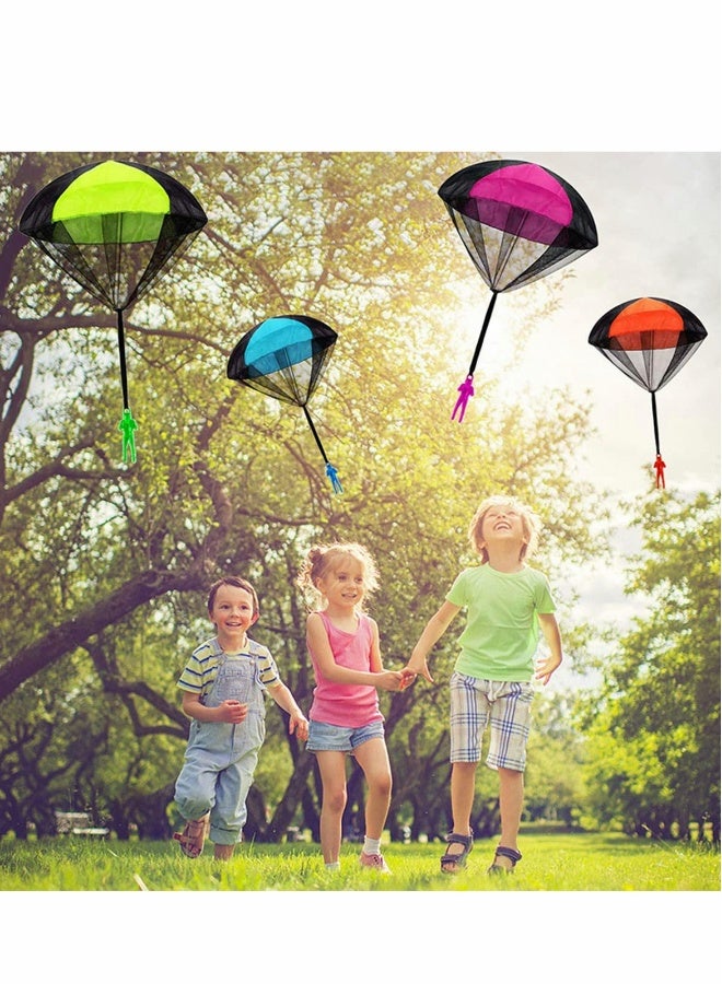 لعبة باراشوت، 6 قطع من ألعاب الطيران للأطفال مع رجل الجيش لطرح اليد بدون تشابك، هدايا للعب في الهواء الطلق للأطفال - Image 3