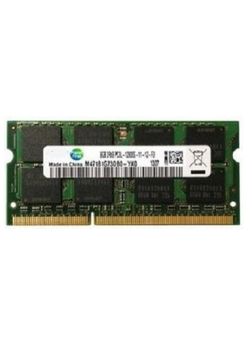 رام لابتوب DDR3 بسعة 8 جيجابايت – تردد 1600 ميجاهرتز، 204 دبوس SO-DIMM، قطعة واحدة