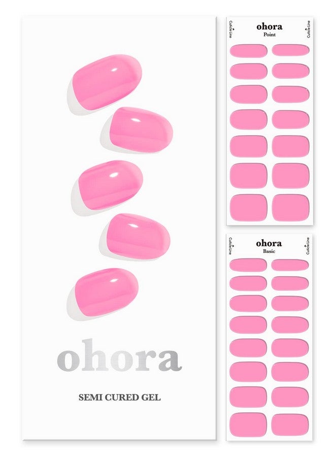 ohora Semi Cured Gel Nail Strips (N Tint Highteen) Works With Any Nail Lamps Salonquality Long Lasting Easy To Apply & Remove Includes 2 Prep Pads Nail File & Wooden Stick - Image 1