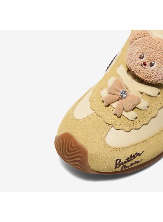 Tata Tata Celebrity Edition Butter Bear Collaboration Fleece-lined German Training A-gan Shoes Yellow/brown Size 34 - Image 5