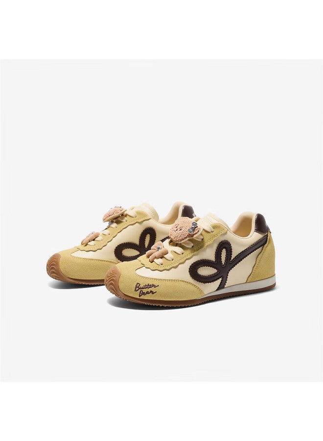 Tata Tata Celebrity Edition Butter Bear Collaboration Fleece-lined German Training A-gan Shoes Yellow/brown Size 34 - Image 4