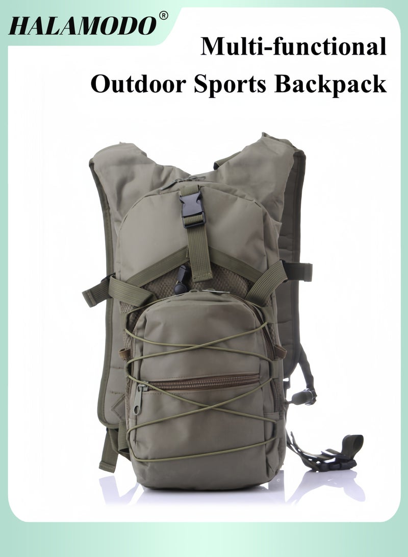 HALAMODO Multifunctional Outdoor Sports Backpack Camping Outdoor Hydration Backpack with Large Capacity Waterproof and Durable Tactical Hydration Backpack 2.5L Lightweight Water Bag Hydration Pack Hiking Backpack with Water Bladder for Men and Women - Image 1