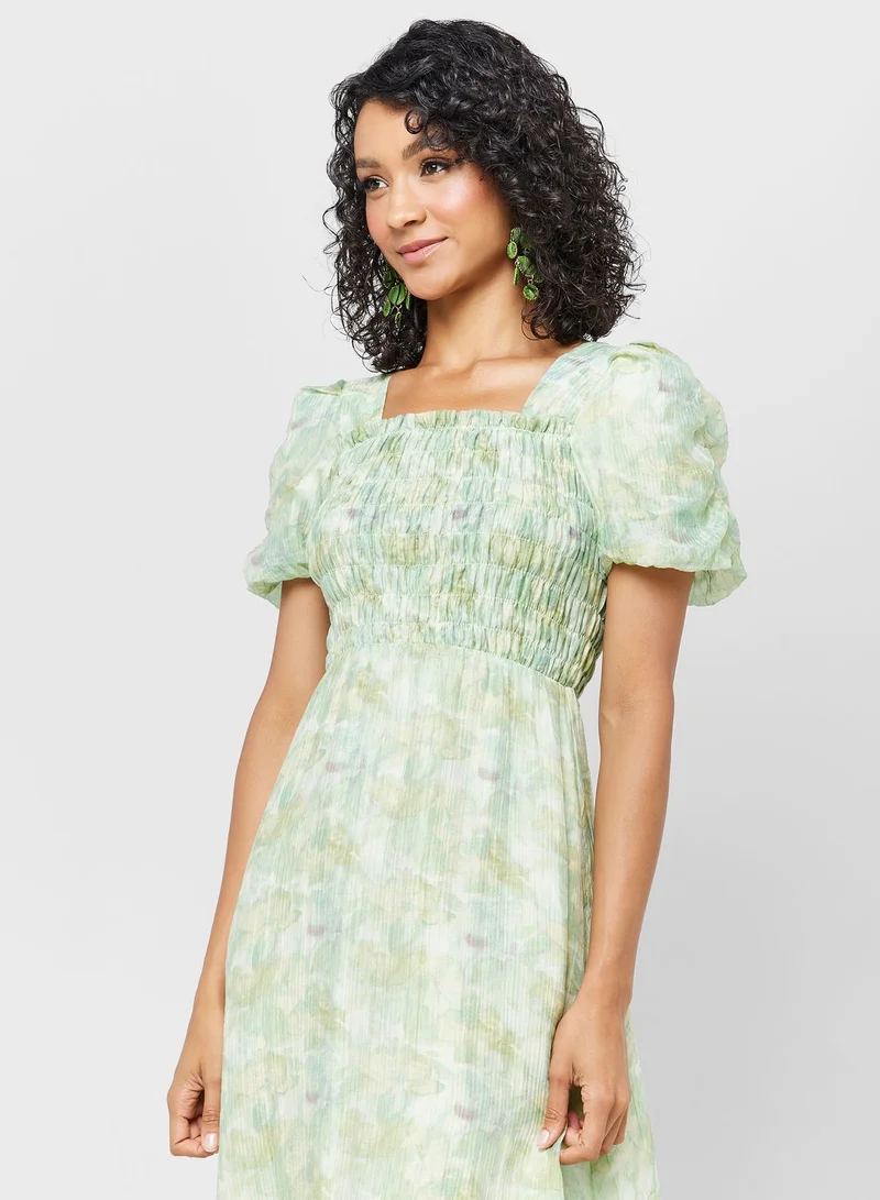 ELLA Floral Chiffon Dress
