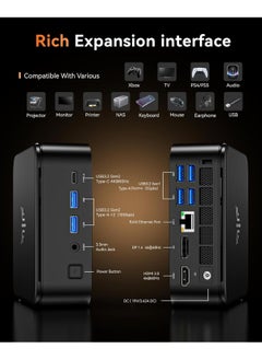 NIPOGI Mini PC with AMD Ryzen5 7430U (up to 4.3GHz), 16GB RAM 512GB ROM, 4K UHD /WiFi6/BT5.2/DP1.4/HDMI2.0/Type-C/Windows 11 Pro  - Image 5