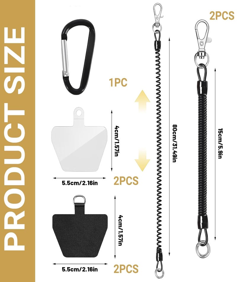 KalamkariX 7PCS Phone Lanyard, Phone Sling with Adjustable Strap, Phone Hanging Chain for Outdoor Activities Like Skiing, Cycling, Hiking, Traveling and Daily Use, Suitable for Gift Giving - Image 2