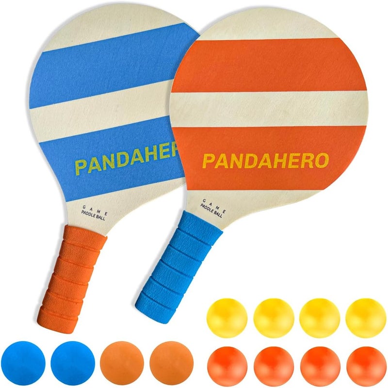 Pandahero Beach Paddle Ball Replacement Set - 12 Colorful High Visibility Waterproof Balls, Suitable for Smash Ball, Pro Kadima, and All Kinds of Outdoor Beach Paddle Games - Image 1