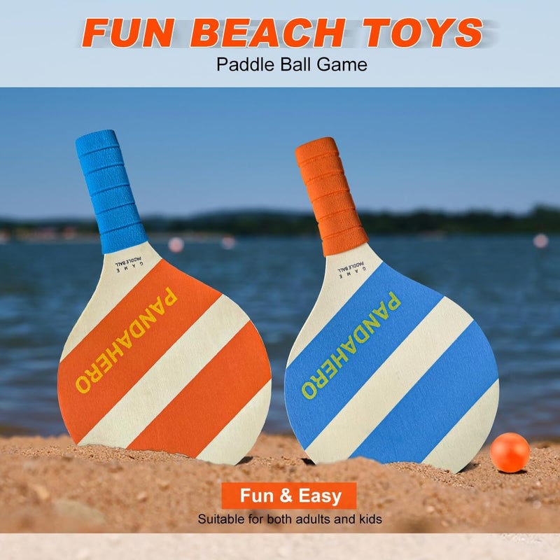 Pandahero Beach Paddle Ball Replacement Set - 12 Colorful High Visibility Waterproof Balls, Suitable for Smash Ball, Pro Kadima, and All Kinds of Outdoor Beach Paddle Games - Image 2
