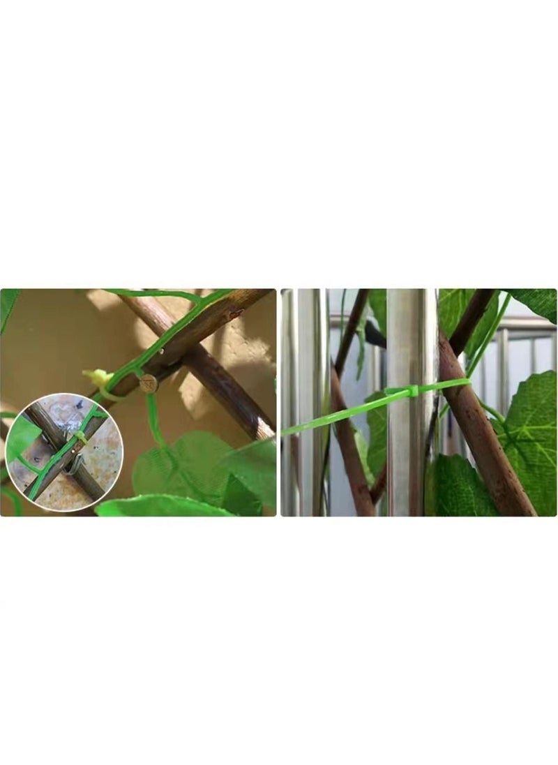 LINGWEI - Bamboo Wooden Fence with Artificial Plants Green For Home Garden Wall Decoration - Image 1