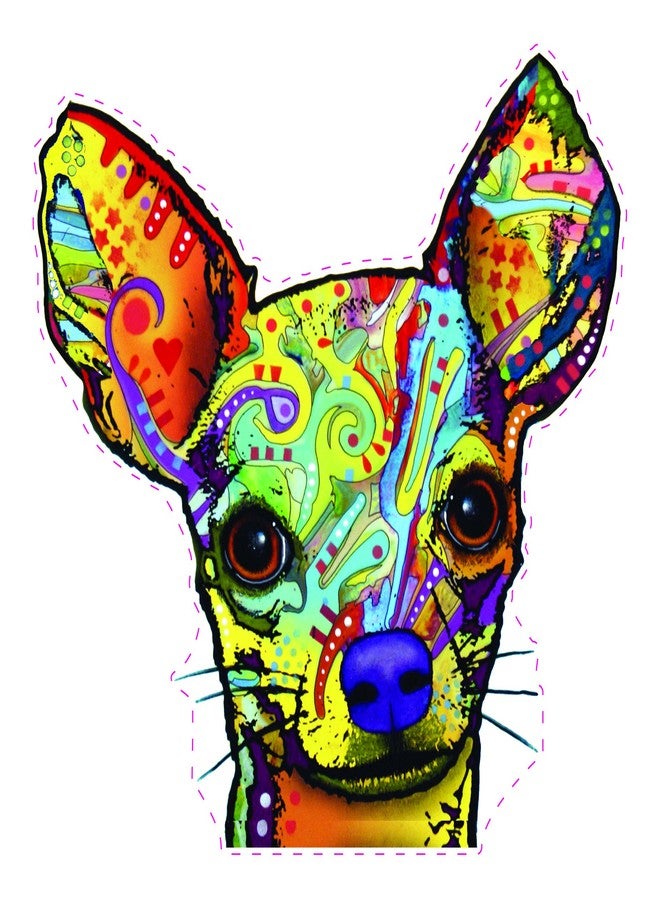 Enjoy It Dean Russo Chihuahua Car Stickers 2 Pack, Outdoor Rated Vinyl Sticker Decals for Windows, Bumpers, Laptops or Crafts - Image 1