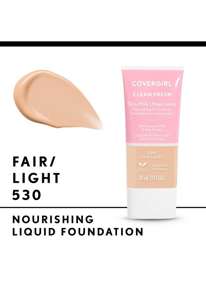 CoverGirl كريم أساس حليبي نظيف ومنعش للبشرة فاتح/فاتح 1 أونصة سائلة (عبوة واحدة)  - Image 3