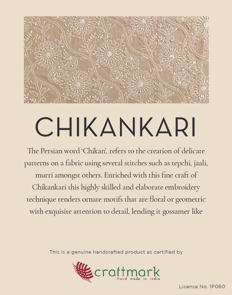 Fabindia  White Cotton Chikankari Long Kurta for Women | Best Price UAE
