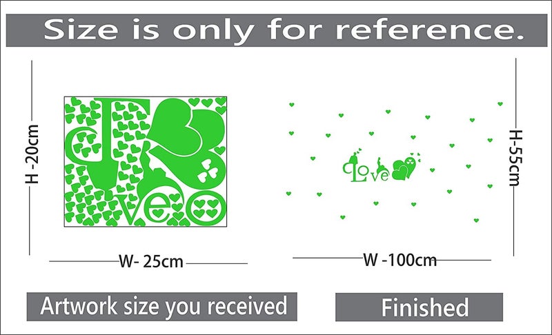 Monk Wish Glow in The Dark Decorative Radium Wall Stickers (Green, 100x55 CM) Decoration Self-Adhesive Sticker Waterproof Vinyl Sticker Religious Floor Sticker - Image 4