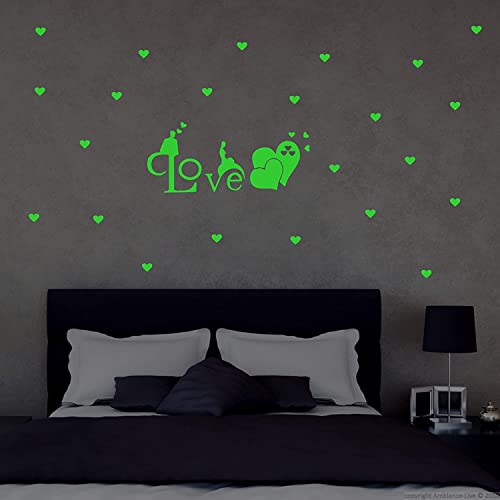 Monk Wish Glow in The Dark Decorative Radium Wall Stickers (Green, 100x55 CM) Decoration Self-Adhesive Sticker Waterproof Vinyl Sticker Religious Floor Sticker - Image 1