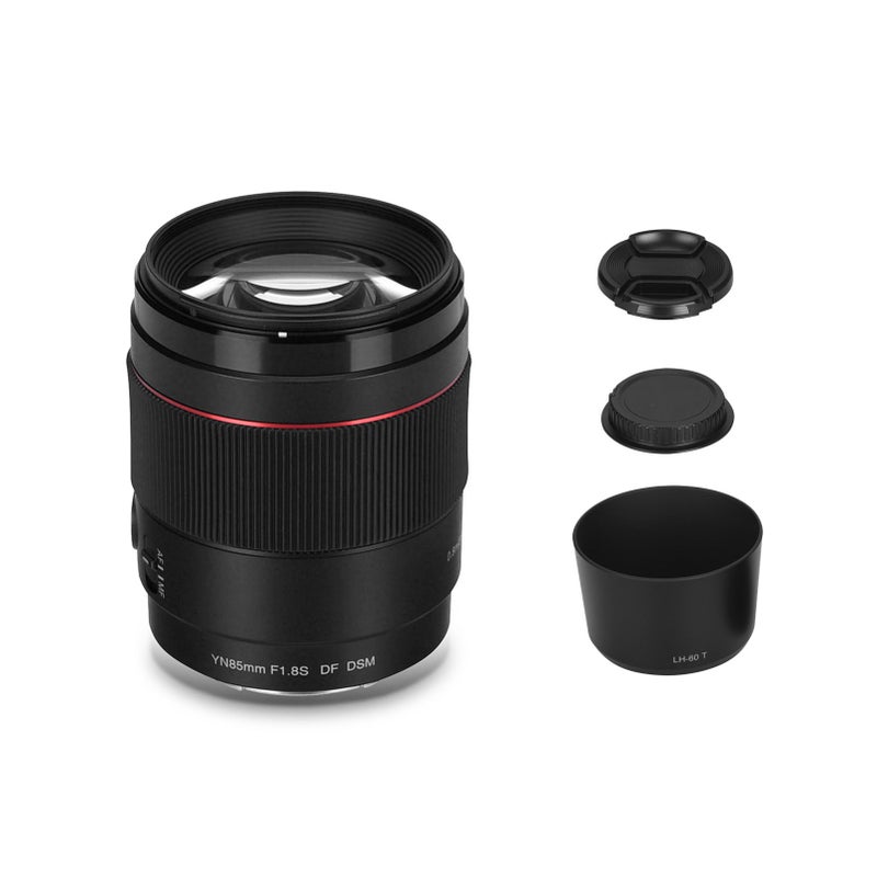 عدسة كاميرا YNLENS YN85mm F1.8S DF 85MM ذات التركيز التلقائي، فتحة كبيرة F1.8، 8 مجموعات و9 شفرات، محرك تركيز عالي الجودة، تركيز ذكي على الوجه، بديل لكاميرات وصلات سوني E - Image 5