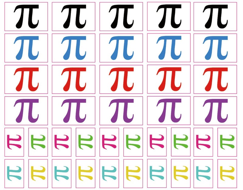PremiumTT temporary tattoos 40 Removable Stickers Pi Symbol Pi Day Math Party Favors Decals - Image 4