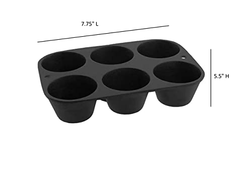 Old Mountain 10122 Cast Iron Muffin Pan - 6 Impression - Image 2