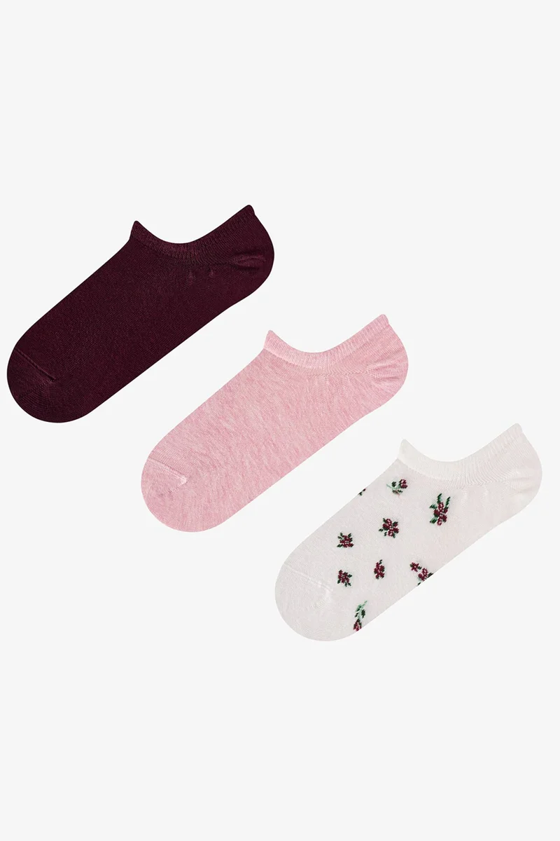 Penti PENTI Soft Garden Floral Pattern Cotton Pair Sneaker Socks
