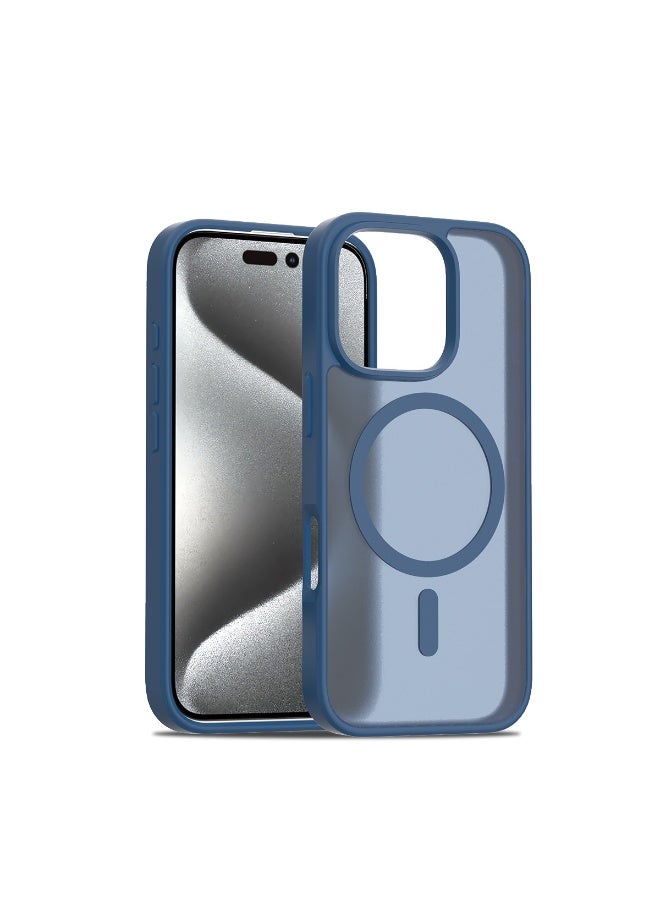 NIBEMINENT Silicone Magnetic Absorption Simple Protection Case With Magsafe For iPhone 15 Plus, Royal Blue