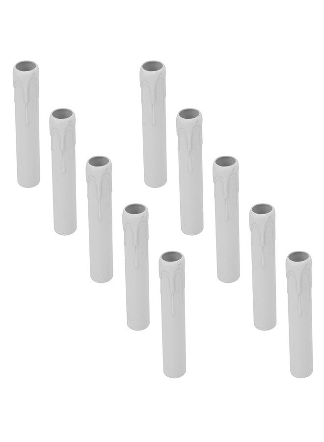 Haofy 10pcs 4 Inch Candle Covers Sleeves for E14 Socket Chandeliers, Wax Drop Design, European Crystal Wall Lamps, Retro Fixtures, Vintage Decor - Image 1