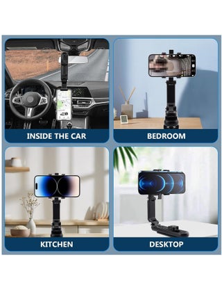 Car Phone Holder,Rotatable and Retractable Car Phone Holders,2024 Multipurpose Used Car Visor 1080 Rotation Phone Clip,Universal Car Phone Holder Mount,Cell Phone Holder Car Compatible with All Phone - view 5