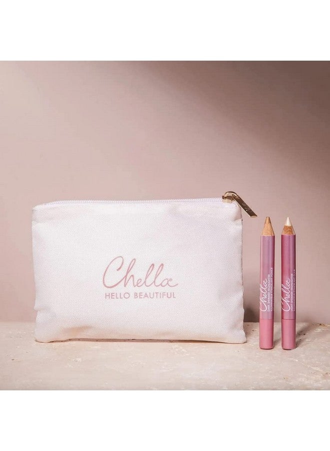 Chella Glow On The Go Highlighter Makeup Pencil Kit Set Of 2 Shimmer Highlighter Makeup Pencils - Image 1