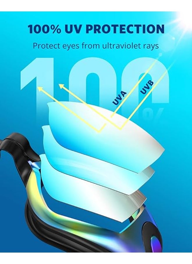 Generic Swimming Goggles No Leaking Anti-Fog Pool Goggles Swim Goggles for Adult Men Women Youth, UV Protection Clear Vision  - Image 3