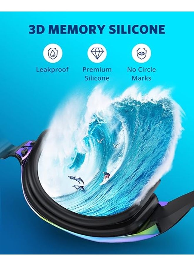 Generic Swimming Goggles No Leaking Anti-Fog Pool Goggles Swim Goggles for Adult Men Women Youth, UV Protection Clear Vision  - Image 4