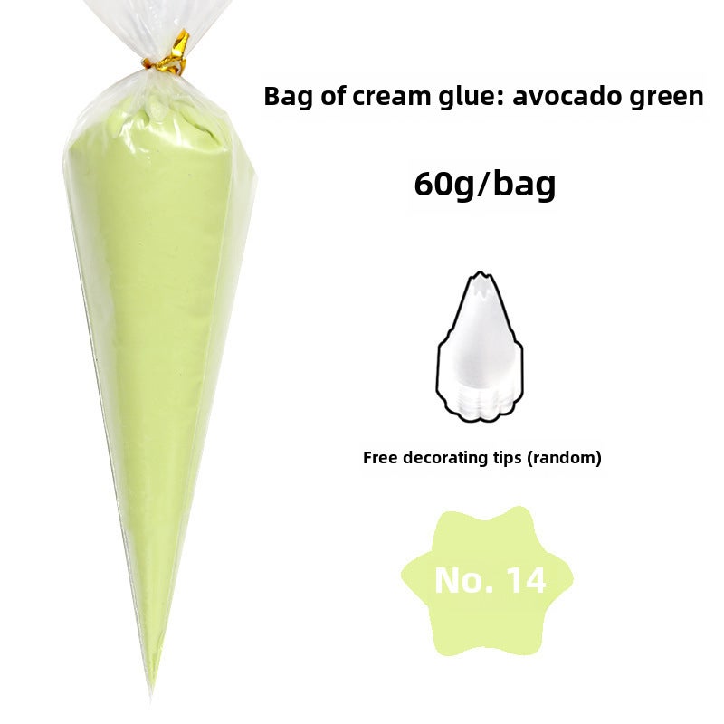 Generic DIY Craft Phone Case Kit with Faux Cream Glue Avocado Green 