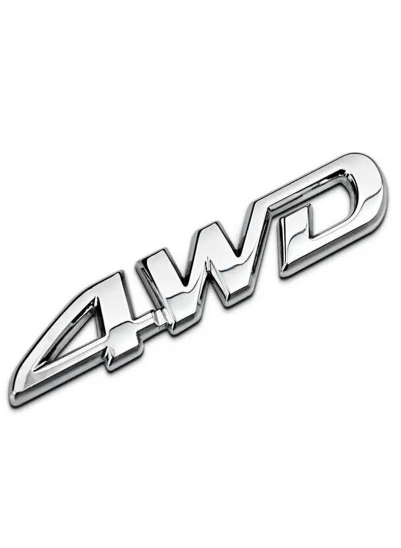 بيعتكلها ملصق شعار ثلاثي الأبعاد معدني ثلاثي الأبعاد مطبوع عليه حروف 4WD لصندوق السيارة الخلفي، ملصق ذاتي اللصق لسيارات الدفع الرباعي، ملحقات تزيين السيارة - Image 5