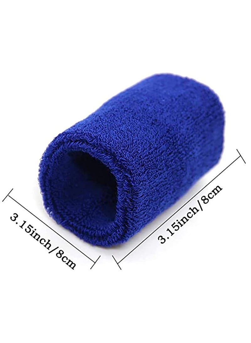 6 Pieces Sports Wristband, Elastic Cotton Sweatband, Absorbent Wristband, Safe and Durable, Soft and Breathable, Machine Washable, Suitable for Football, Basketball, Running, Fitness, Etc, 3 Colors - Image 2