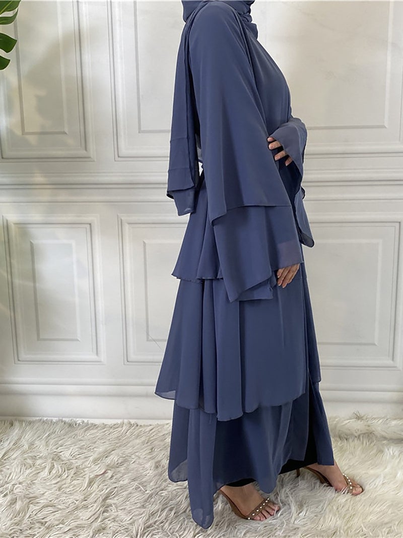 monica fashion Simple Solid Color Chiffon Cardigan - Image 1