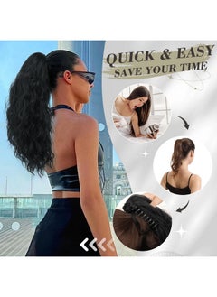 Black Ponytail Extension 18 In Claw Clip Ponytail Hair Extensions For Women Curly Wavy Multi Layered Clip In Ponytail Hairpieces Synthetic Fake Pony Tails Daily Party Natural Black - pzsku/Z3C0479F5651A5CD6FFFDZ/45/_/1721025177/df1bf814-b97a-4ce8-ada2-15e66692ee11