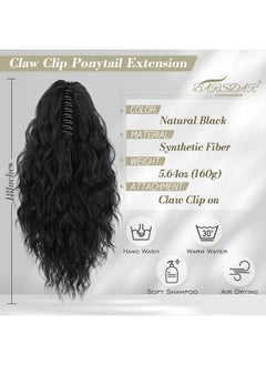 Black Ponytail Extension 18 In Claw Clip Ponytail Hair Extensions For Women Curly Wavy Multi Layered Clip In Ponytail Hairpieces Synthetic Fake Pony Tails Daily Party Natural Black - pzsku/Z3C0479F5651A5CD6FFFDZ/45/_/1721025178/18f95ae3-fc78-48ba-bc6f-bb1ecb1490d3