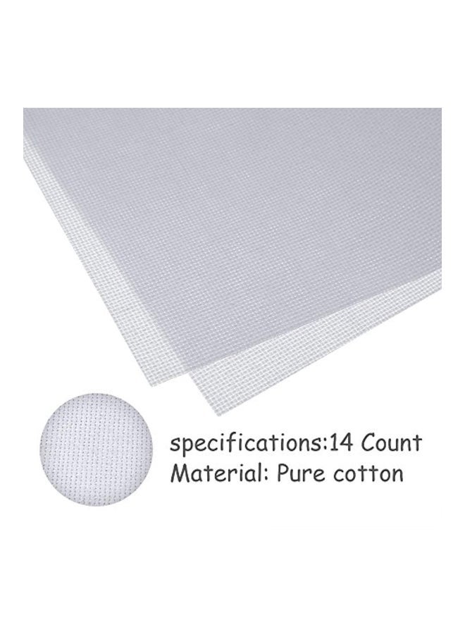 NIBEMINENT 14-Piece Classic Reserve Aida Cross Stitch Cloth White - Image 4