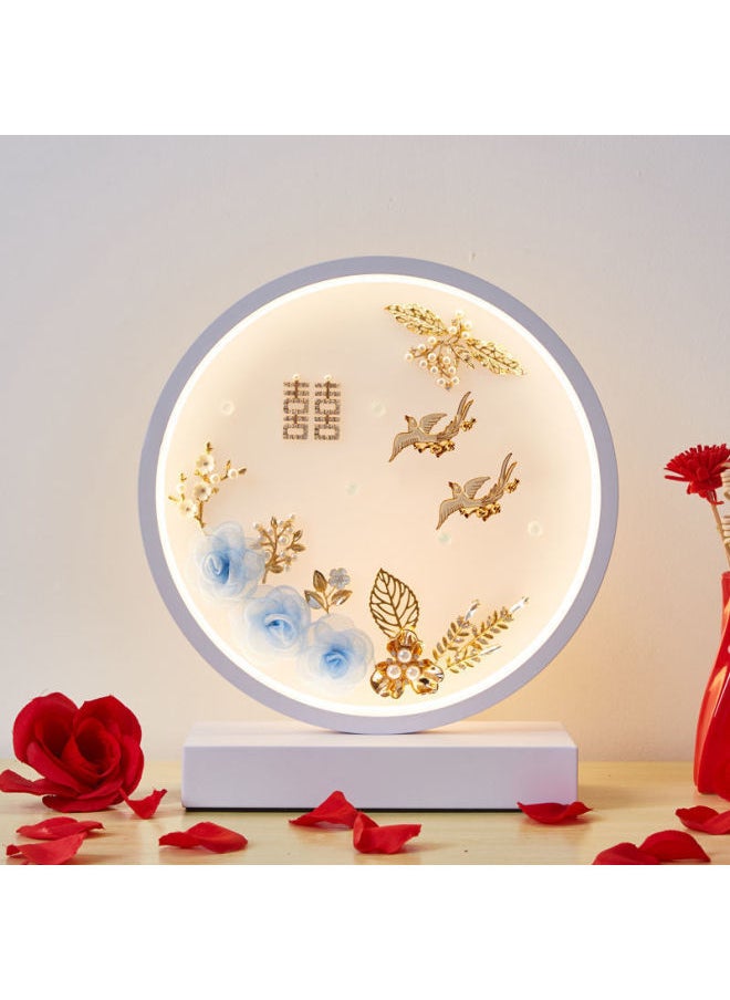 Generic - Wedding Table Lamp Changming Lamp Newlyweds Gift Warm Red Pair Of Festive Bedroom Bedside Table Lamp-Light Source Power:Remote Control Switch-Light Color:A Lifetime (white) - Image 1