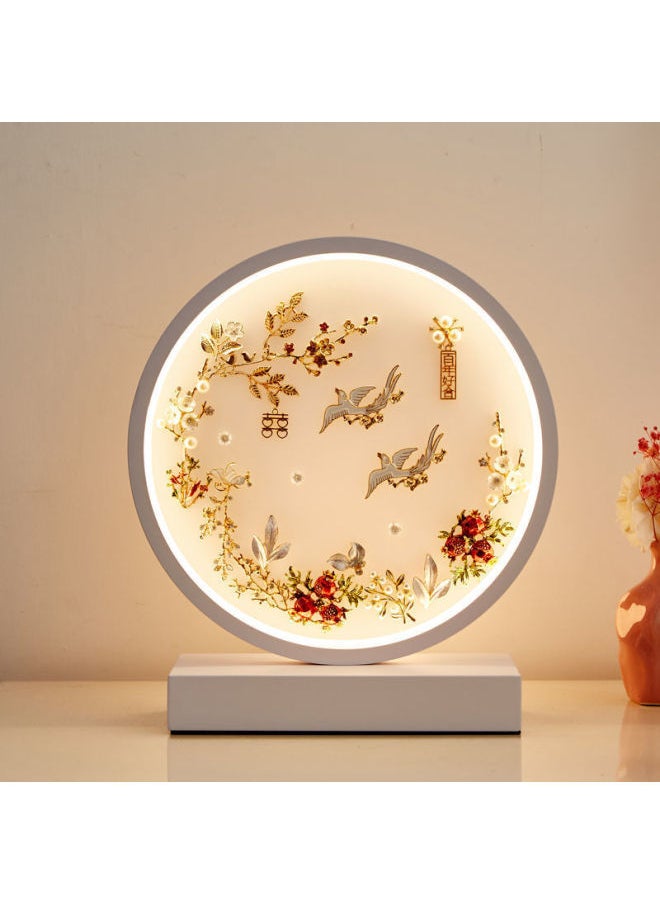 Generic - Wedding Table Lamp Changming Lamp Newlyweds Gift Warm Red Pair Of Festive Bedroom Bedside Table Lamp-Light Source Power:Remote Control Switch-Light Color:A Lifetime (white) - Image 1
