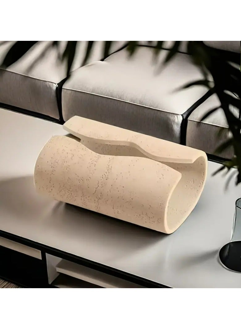 FUKE Tissue Box Resin Dust Protection Decorative Bathroom and Living Room with Waterproof Durable Tissue Box - Image 2