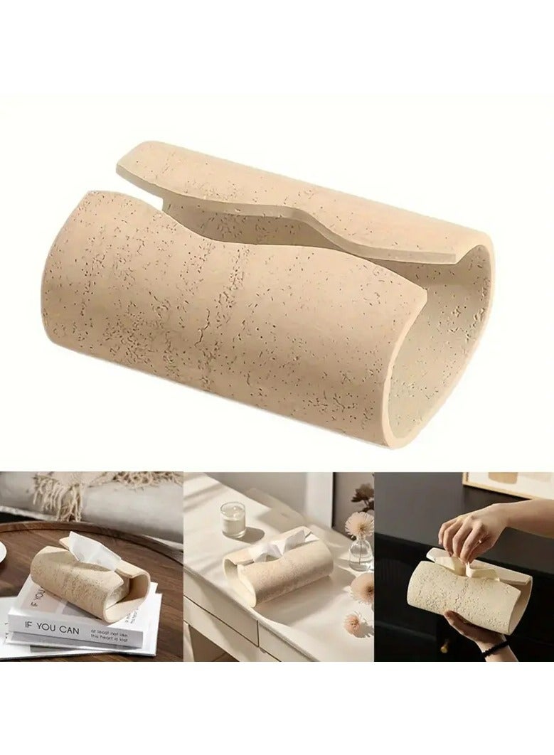 FUKE Tissue Box Resin Dust Protection Decorative Bathroom and Living Room with Waterproof Durable Tissue Box - Image 4