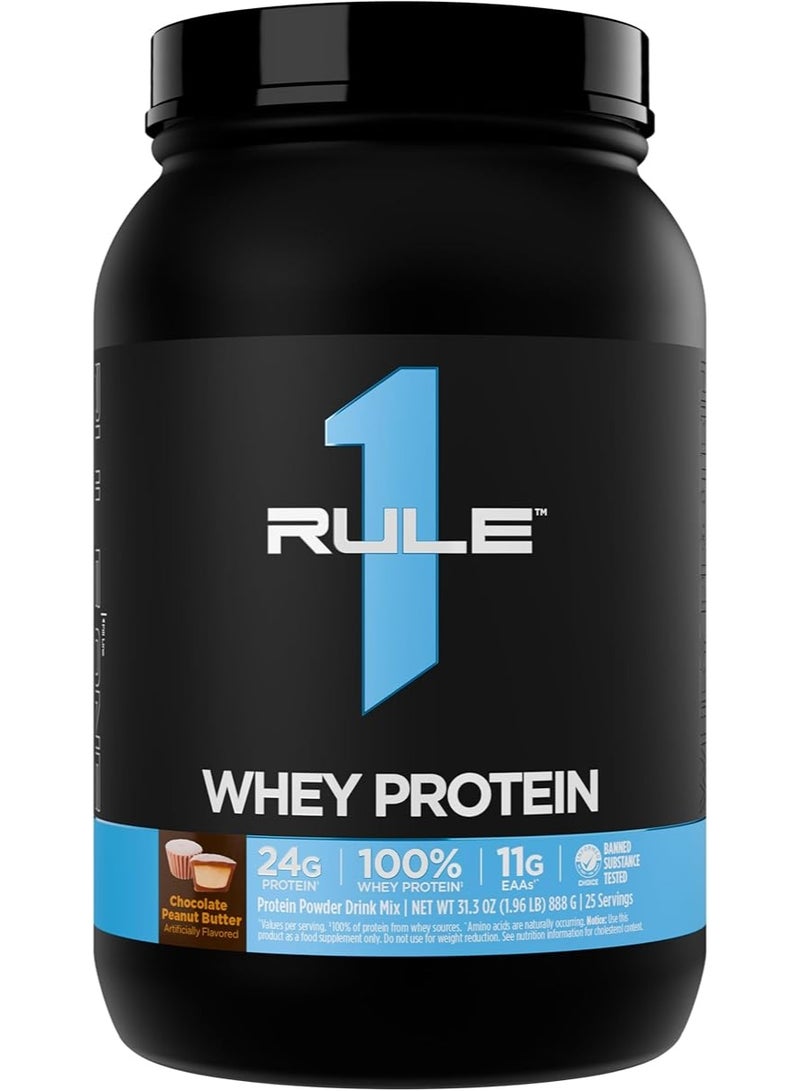 رول 1 بروتينز بروتين واي من Rule 1 Proteins بنكهة الشوكولاتة وزبدة الفول السوداني 888 جم – 25 حصة من البروتين عالي الجودة - Image 1