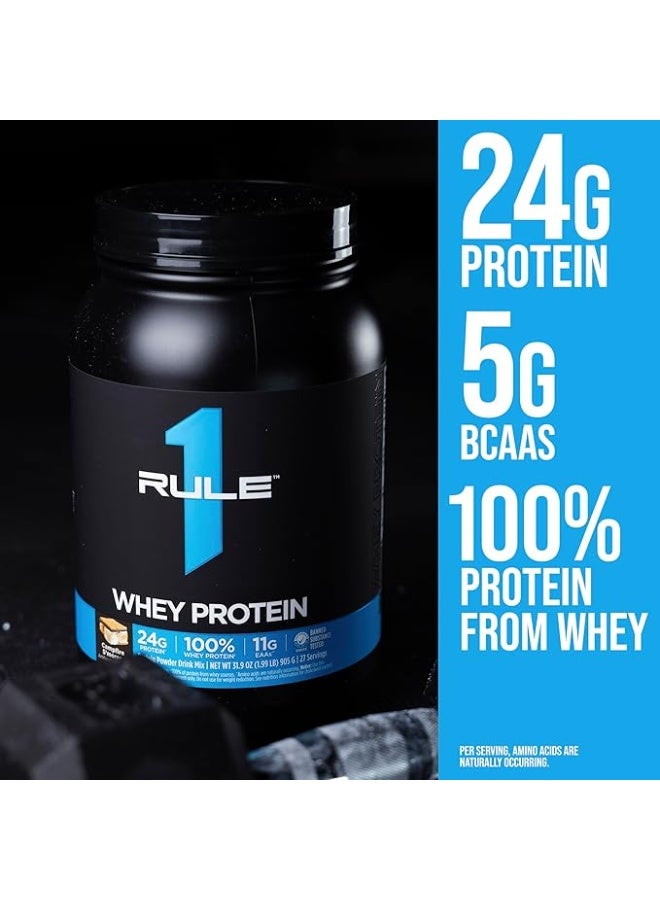 رول 1 بروتينز بروتين واي من Rule 1 Proteins بنكهة الشوكولاتة وزبدة الفول السوداني 888 جم – 25 حصة من البروتين عالي الجودة - Image 5