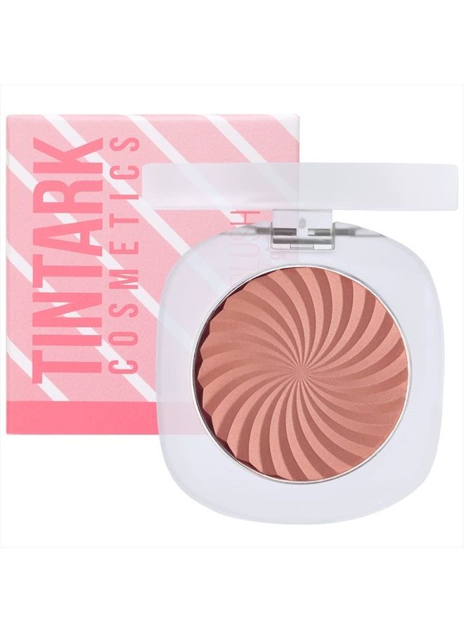 TINTARK Cheeky Blush Compact for Face Cheeks, Talc Free Blusher Palette, Matte Powder Makeup, Natural Healthy, Mauve Pink Magenta Peach Red, Vegan Cruelty Free - Image 1