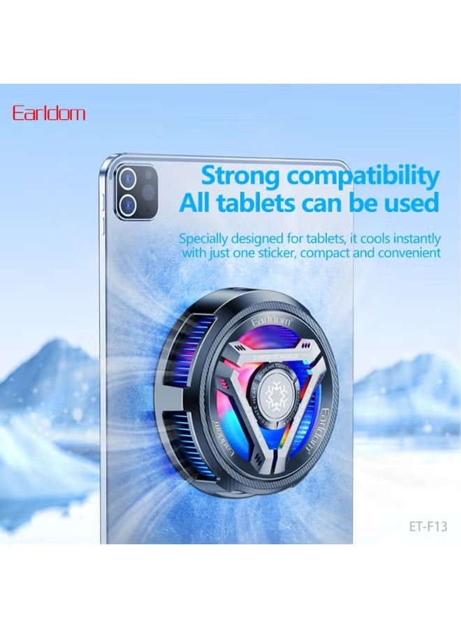 Earldom ET-F13 Semiconductor Tablet Cooling Fan | USB-C Gaming Cooler with RGB Light & Rapid Cooling - Image 3