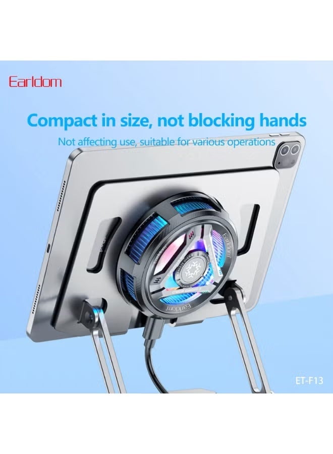 Earldom ET-F13 Semiconductor Tablet Cooling Fan | USB-C Gaming Cooler with RGB Light & Rapid Cooling - Image 2