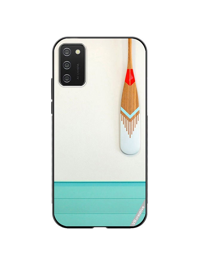 VR CREATIVE Protective Case Cover For Samsung Galaxy A02s Keslo Wood Paddle Design Multicolour - Image 1