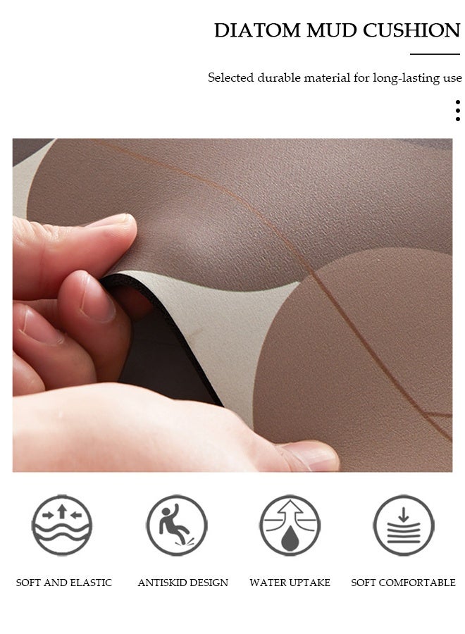 DUNISO Diatom Mud Bath Mat, Absorbent Bath Mat, Non Skid and Quick Dry Comfort Bath Mat, Rubber Backed for Bathroom Kitchen Shower, Easier Clean Carpet - Image 3