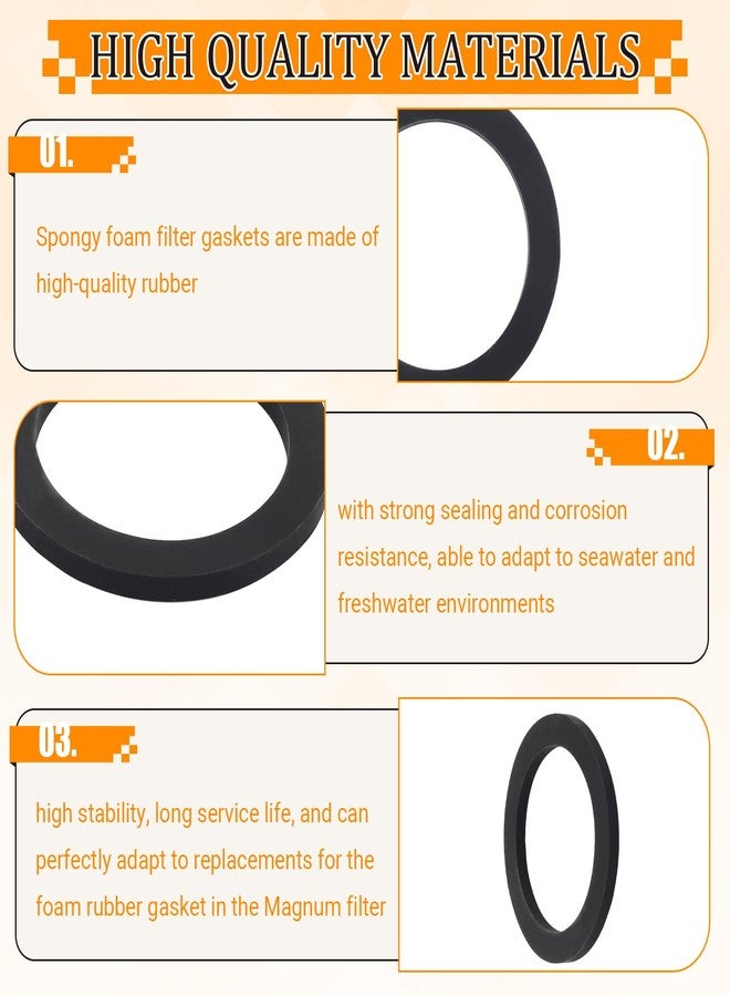 Avixturo Fish Tank Filters Rubber Gasket,Rubber Gasket Compatible with Marineland Magnum HOT Polishing Internal Canister Filters Water Filter Gasket Repair 5PCS - Image 5