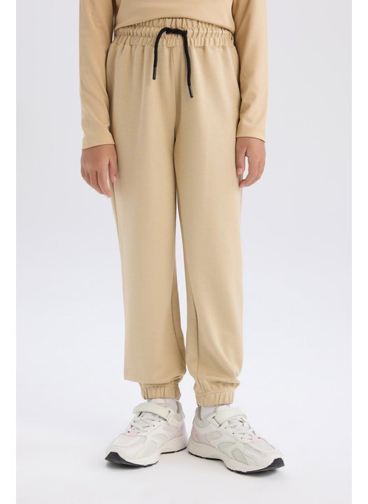 Girl Elastic Waist Pocket Jogger Sweatpants
