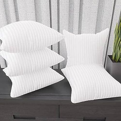 JY Hotel Quality Polyester Fiber Filler Cushion (16X16 Inches, White) - Set of 5 - Image 2