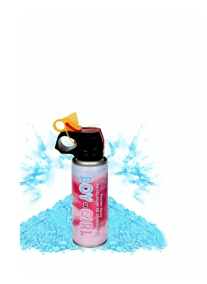 Rally - Gender reveal powder spray for baby shower in boy blue - Image 1